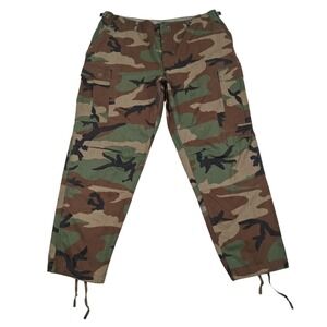 Woodland Camo Cargo Combat Trousers Pants BDU Military Mens 39x31 Adjustable